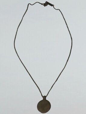 ASOS Icon Stainless Steal Black Cast Necklace With a Circle Pendant